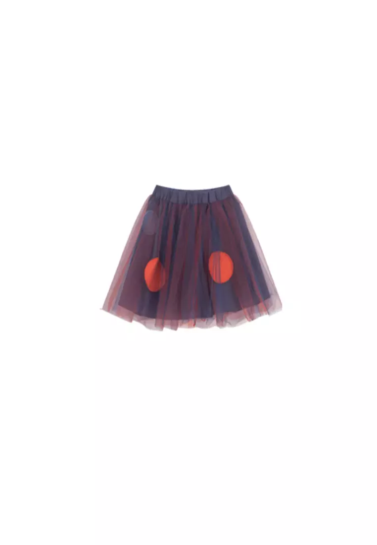 Midi Skirt With Printed Circle