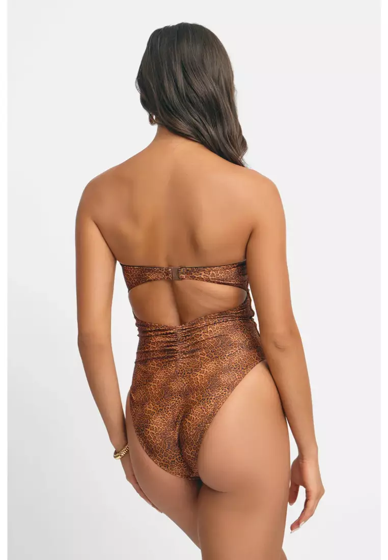 Scarlet One Piece Swimsuit / Leopard