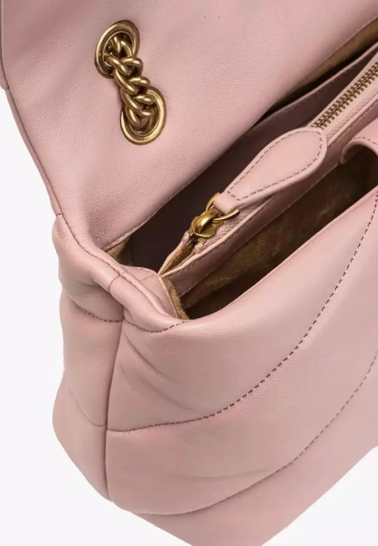 PINKO Classic Love Bag Puff Maxi Quilt Pink