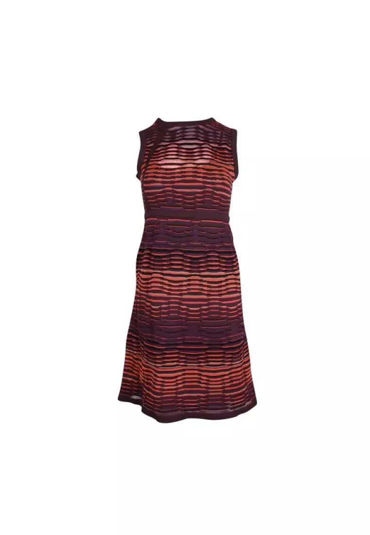 Purple and black striped on sale dress