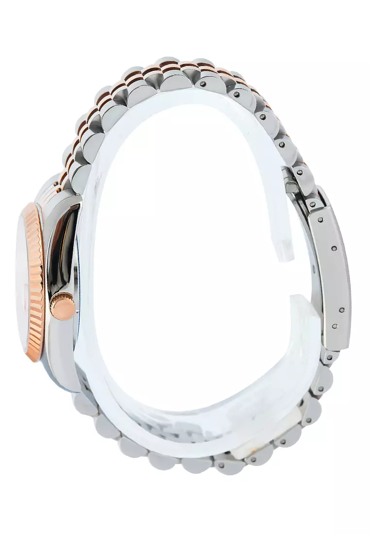 Bonia Sapphire Glass Jam Tangan Analog Wanita Pink Dial Stainless Steel - BNB10550-3677