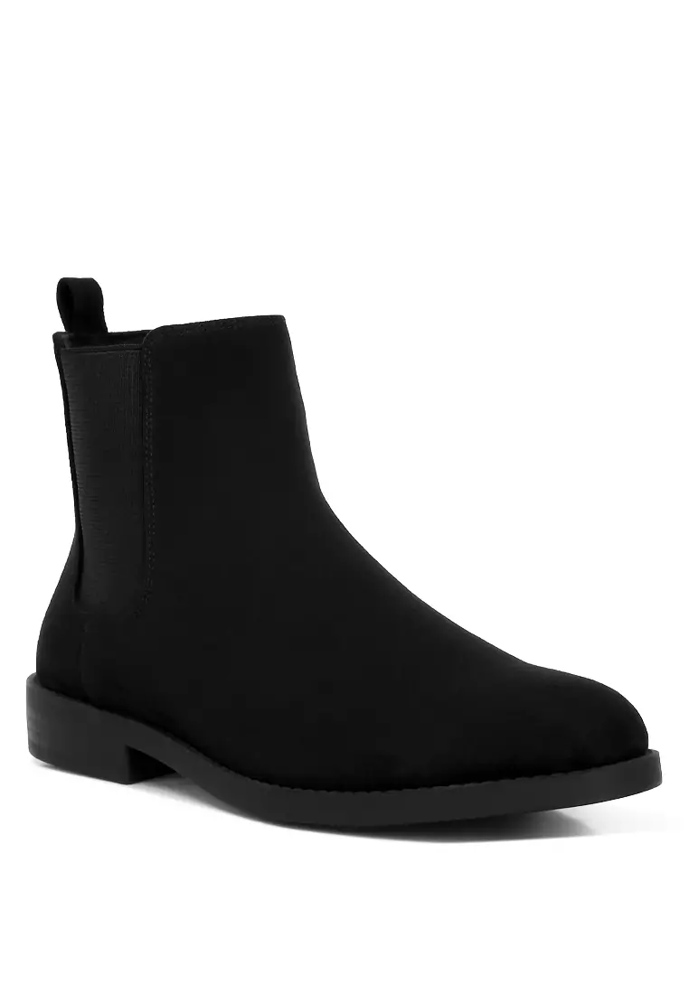 All black deals suede chelsea boots