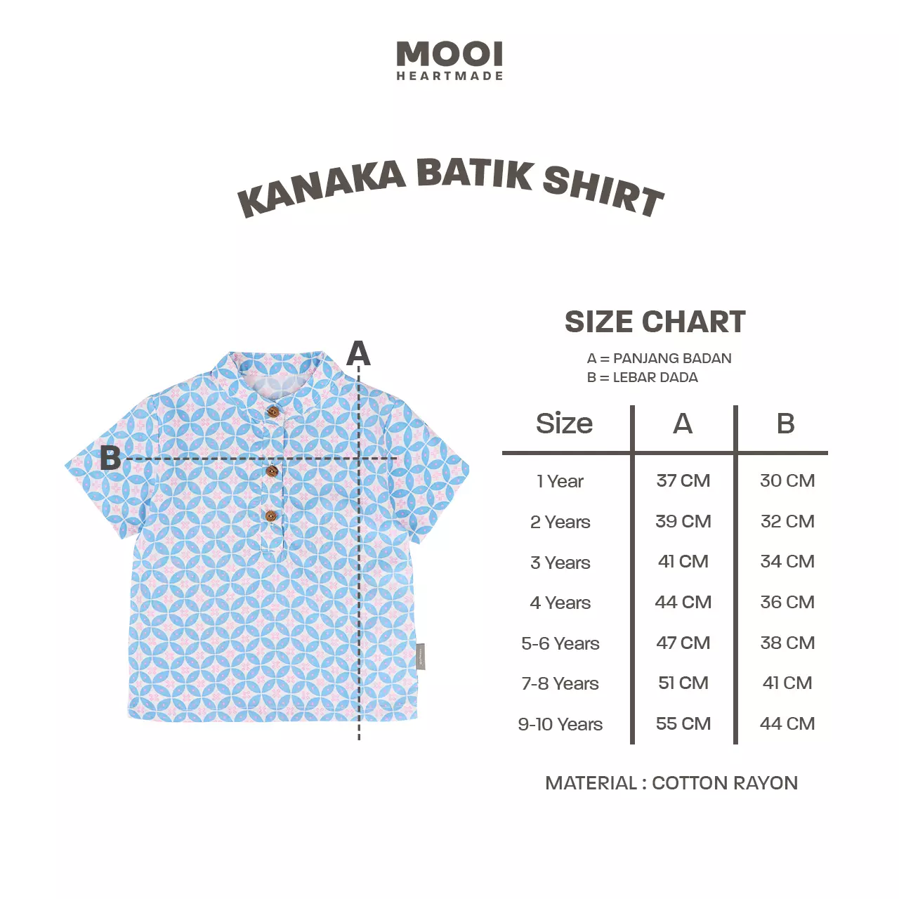 Mooi Atasan Batik Kemeja Anak Laki-Laki Kanaka Batik Shirt - Spring Green