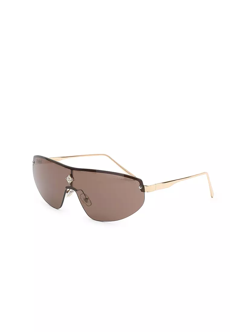 Unisex Sporty Casual Sunglasses (Kacamata Hitam) - Emas / Cokelat