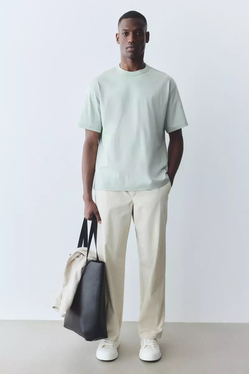 ★美品★レア★これぞHYS★ HYSCO TEE★白M COOLMAX® Loose Fit T-shirt - Light blue - Men | H&M US