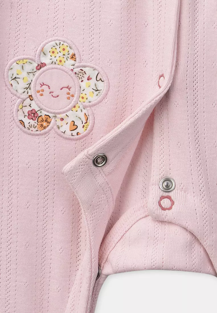 Pink Pointelle Sleepsuit