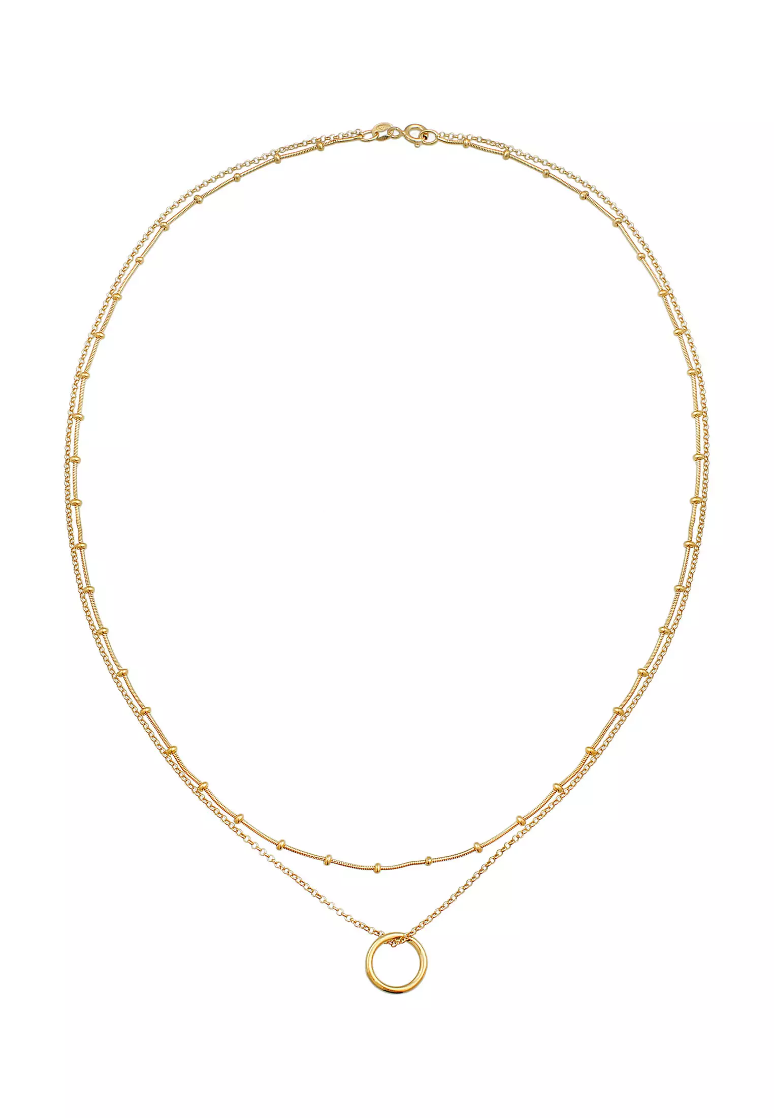 Gold chain sale with circle pendant