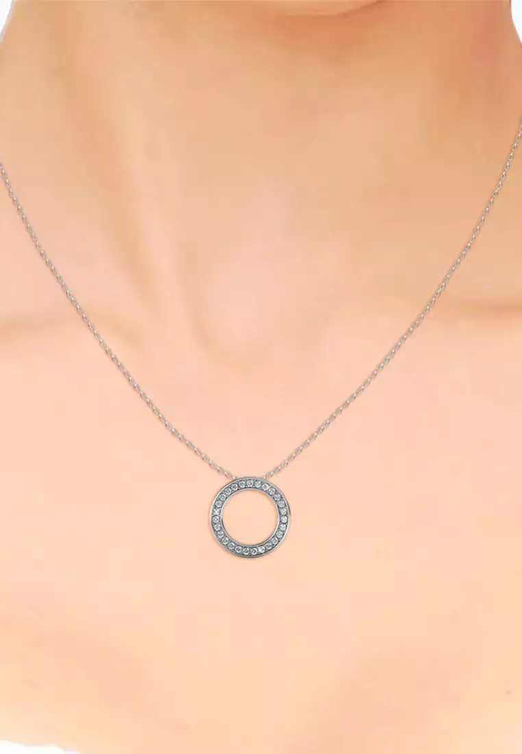 Ophir Pendant WG - Kalung Crystal by Her Jewellery