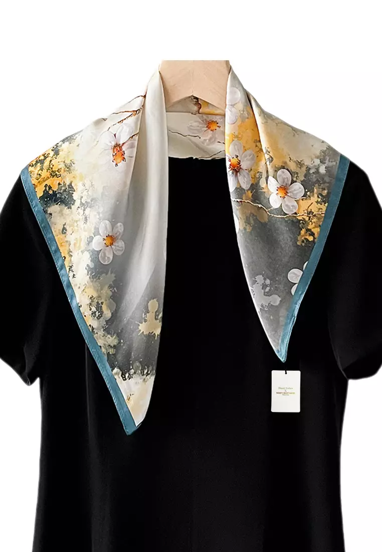 Buy HAPPY FRIDAYS Printed Silk Scarves AS-ZS5317-5 2025 Online