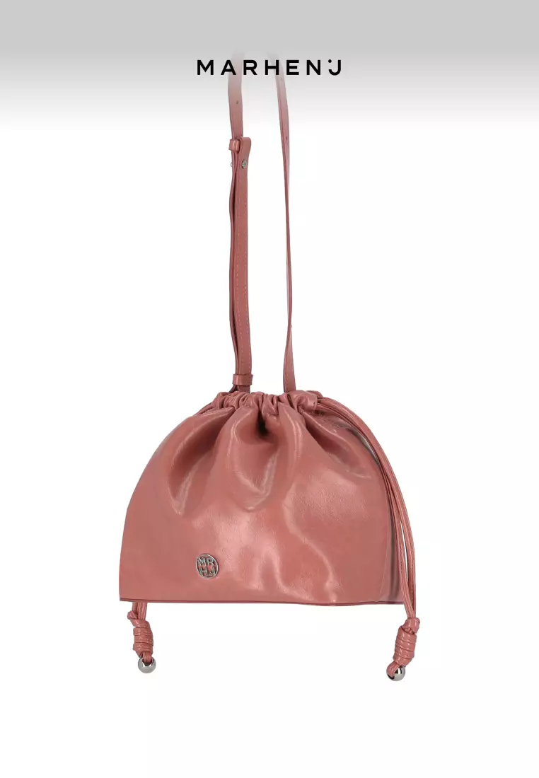 CHERRY Vegan Leather Crossbody Bag Pink