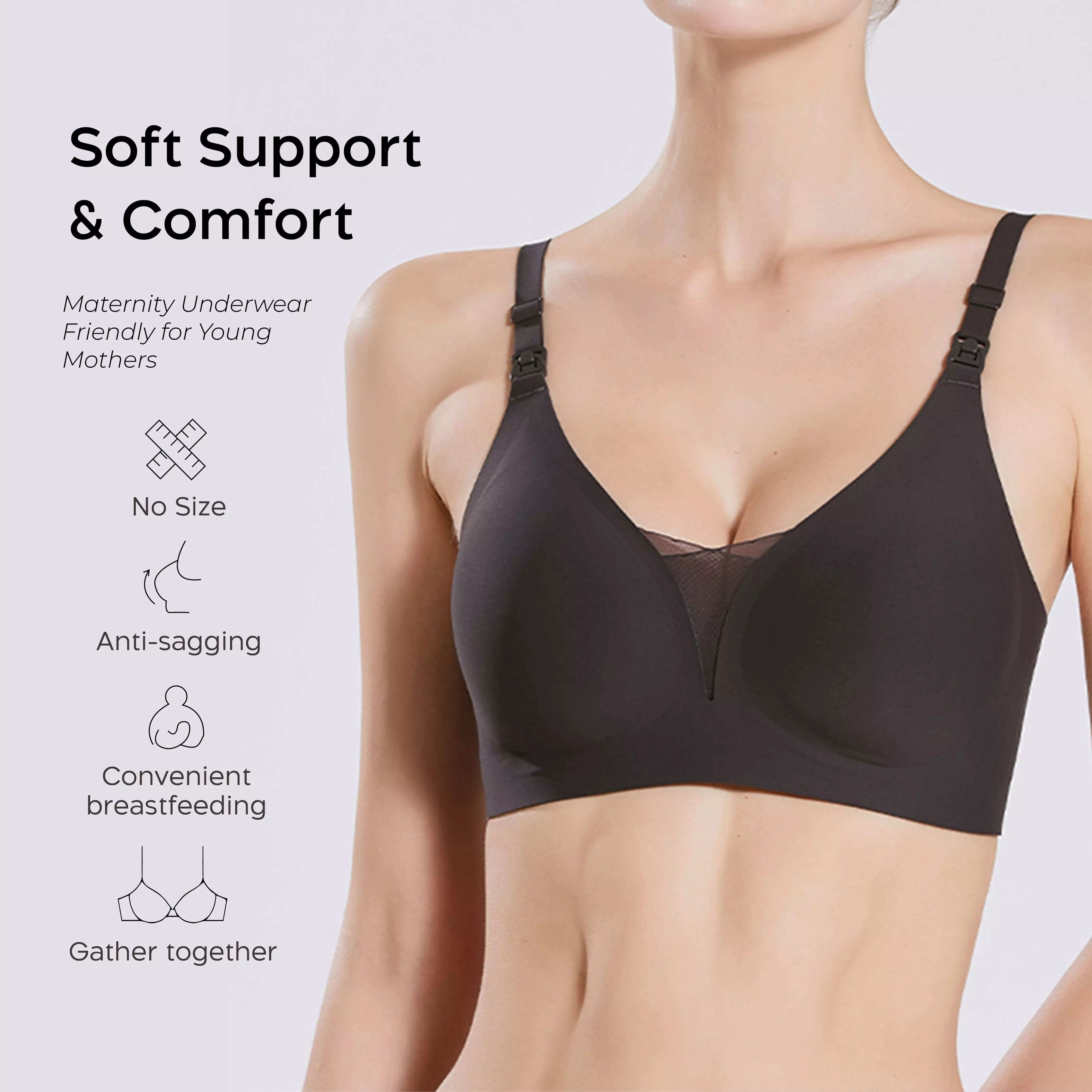 Nathalie Maternity Lace Bra 1 pcs NTBM 3458 - Onyx