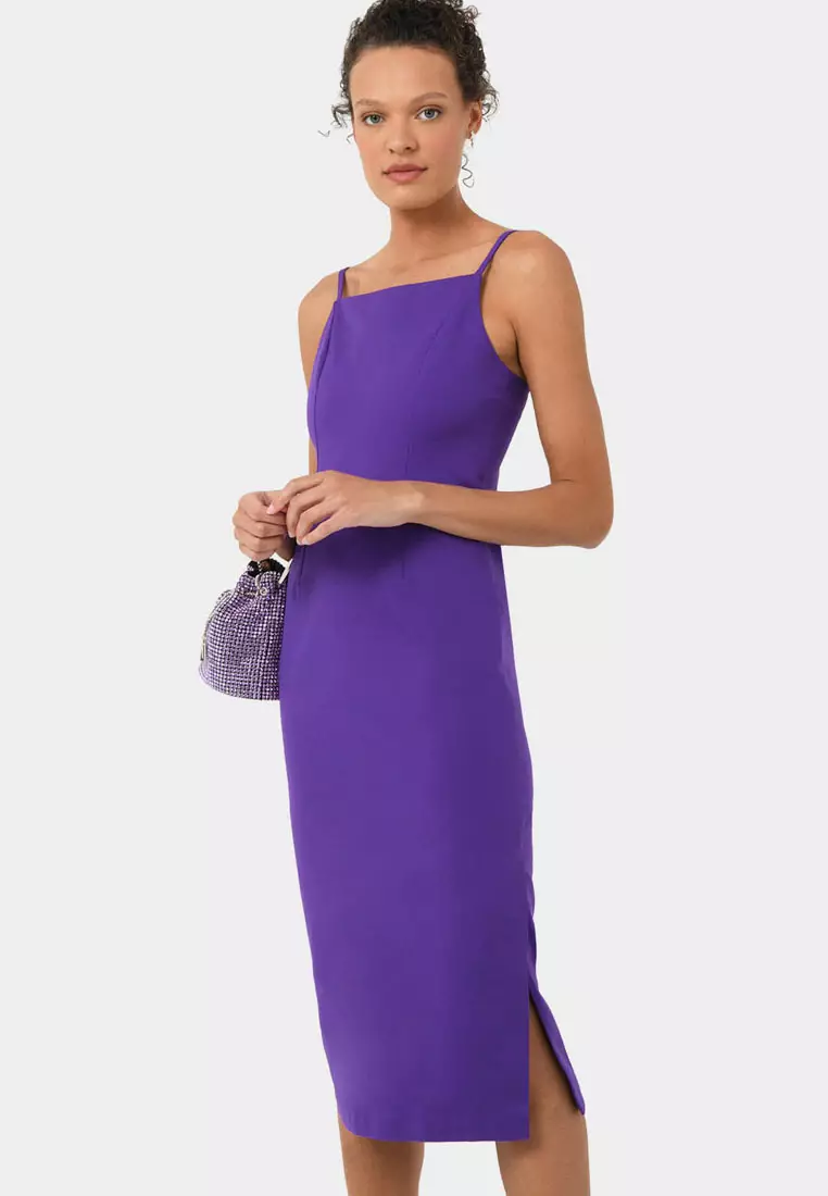 strapless open back dress Anagha purple infant pleated festive dress in handwoven cotton silk (0 –  Love the world today main image 0