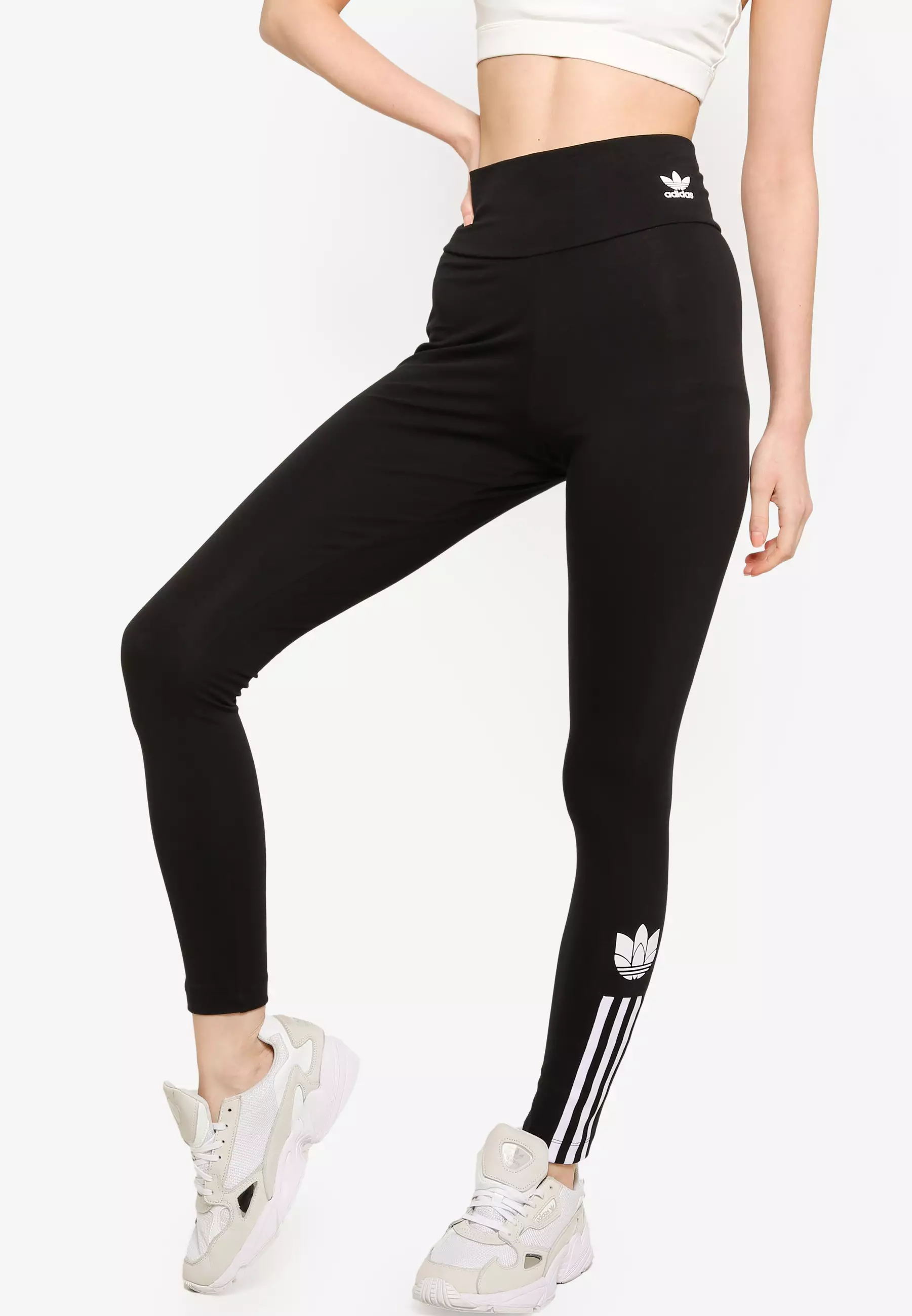 Buy ADIDAS trefoil high waisted tights in Black 2024 Online