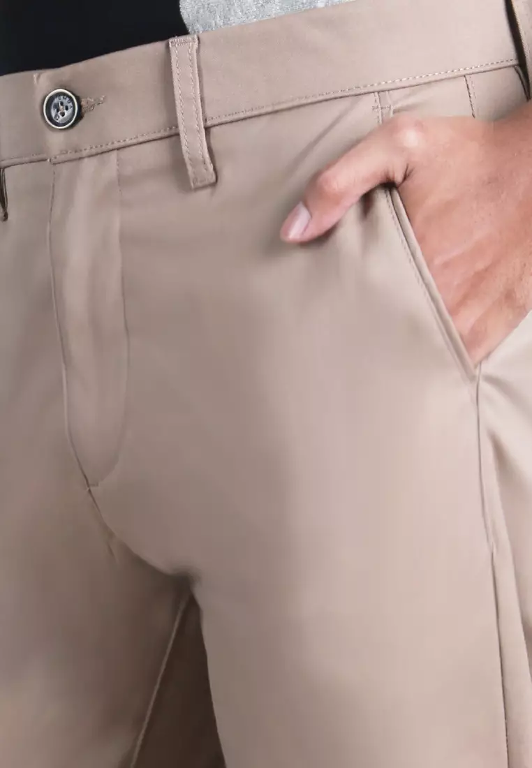 Emba Classic - Altitude R Celana Panjang Pria Chino Slim Fit Brown Warna Brown