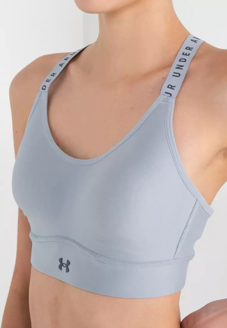 Bras Under Armour Infinity Mid Covered Harbor Blue/ Downpour Gray