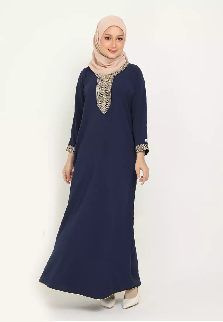 Lara Abaya Dark Blue