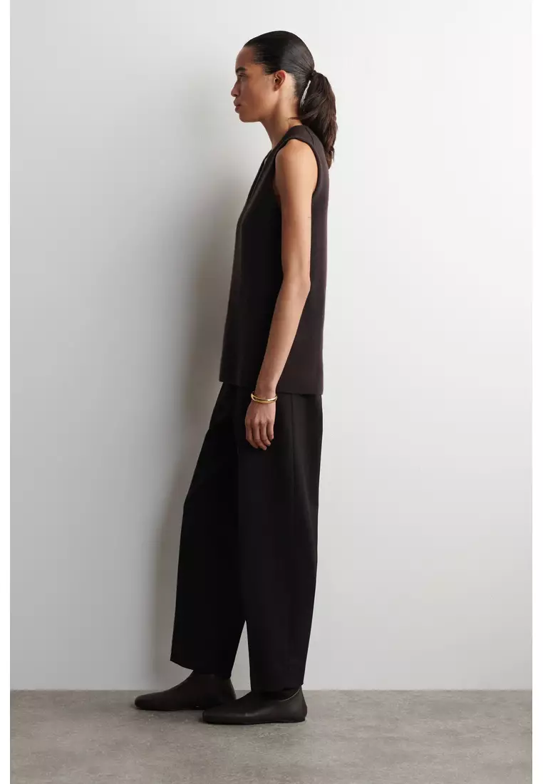 WOOL V-NECK TUNIC VEST