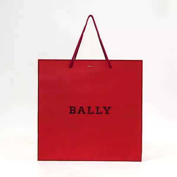 Tas PAPER BAG BALLY MAROON 100% ORIGINAL