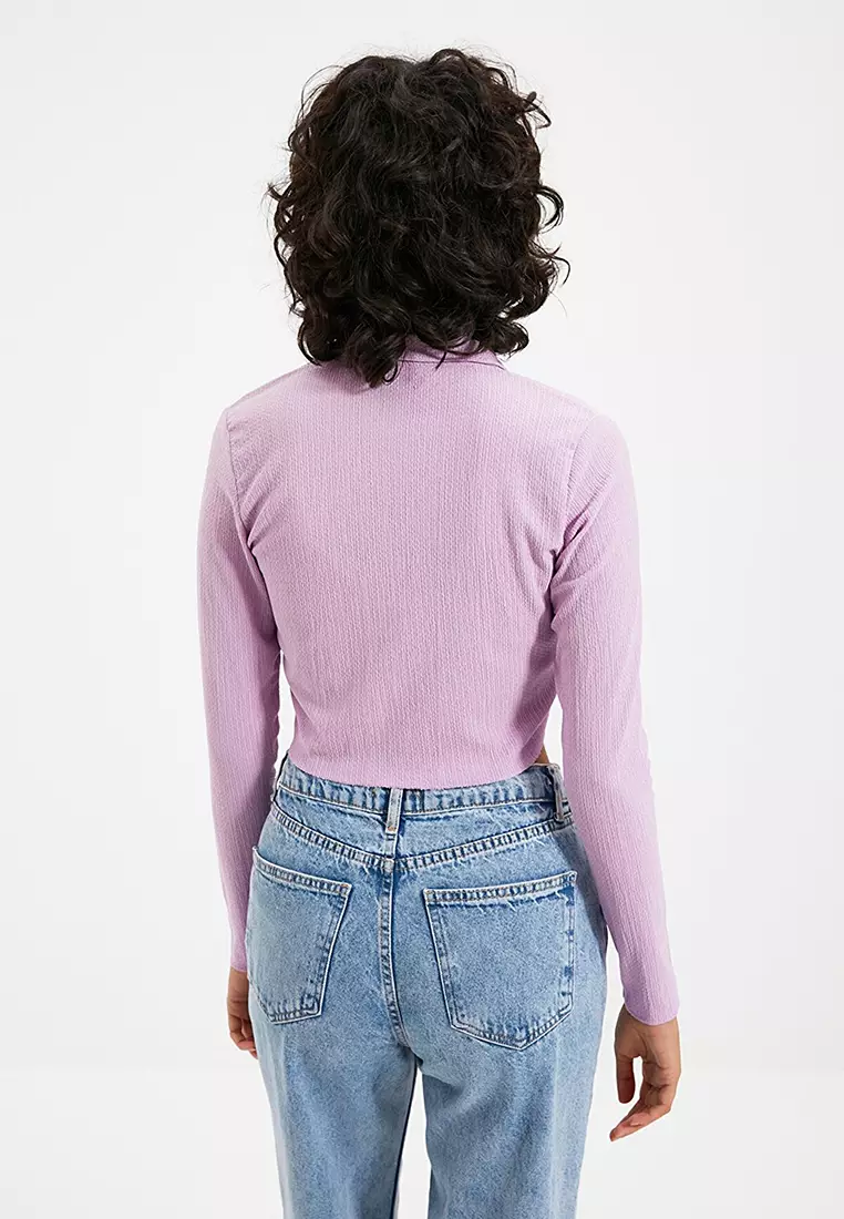 Textured Crop Top