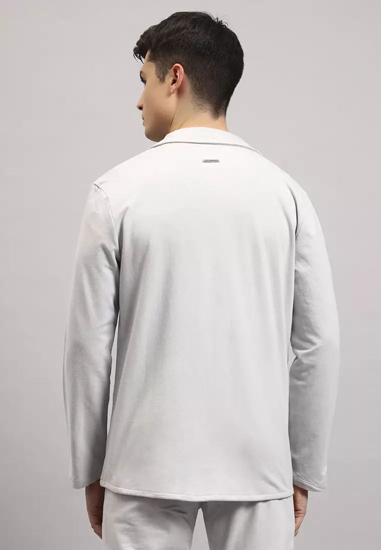 UltraFlex 男士高级灰色运动休闲西装外套