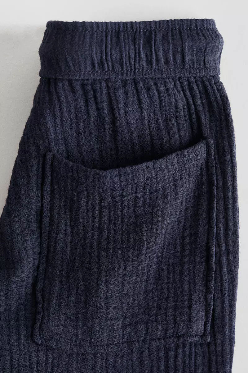 Muslin drawstring trousers