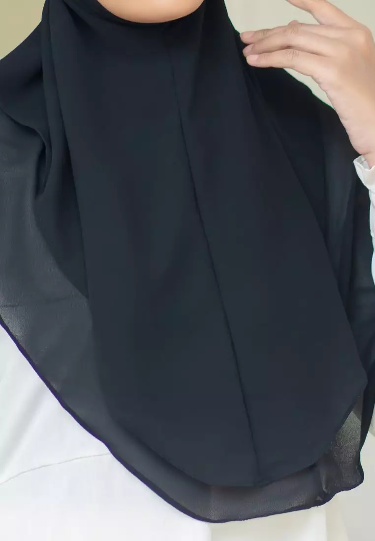 Bergo Khimar Azzura Black