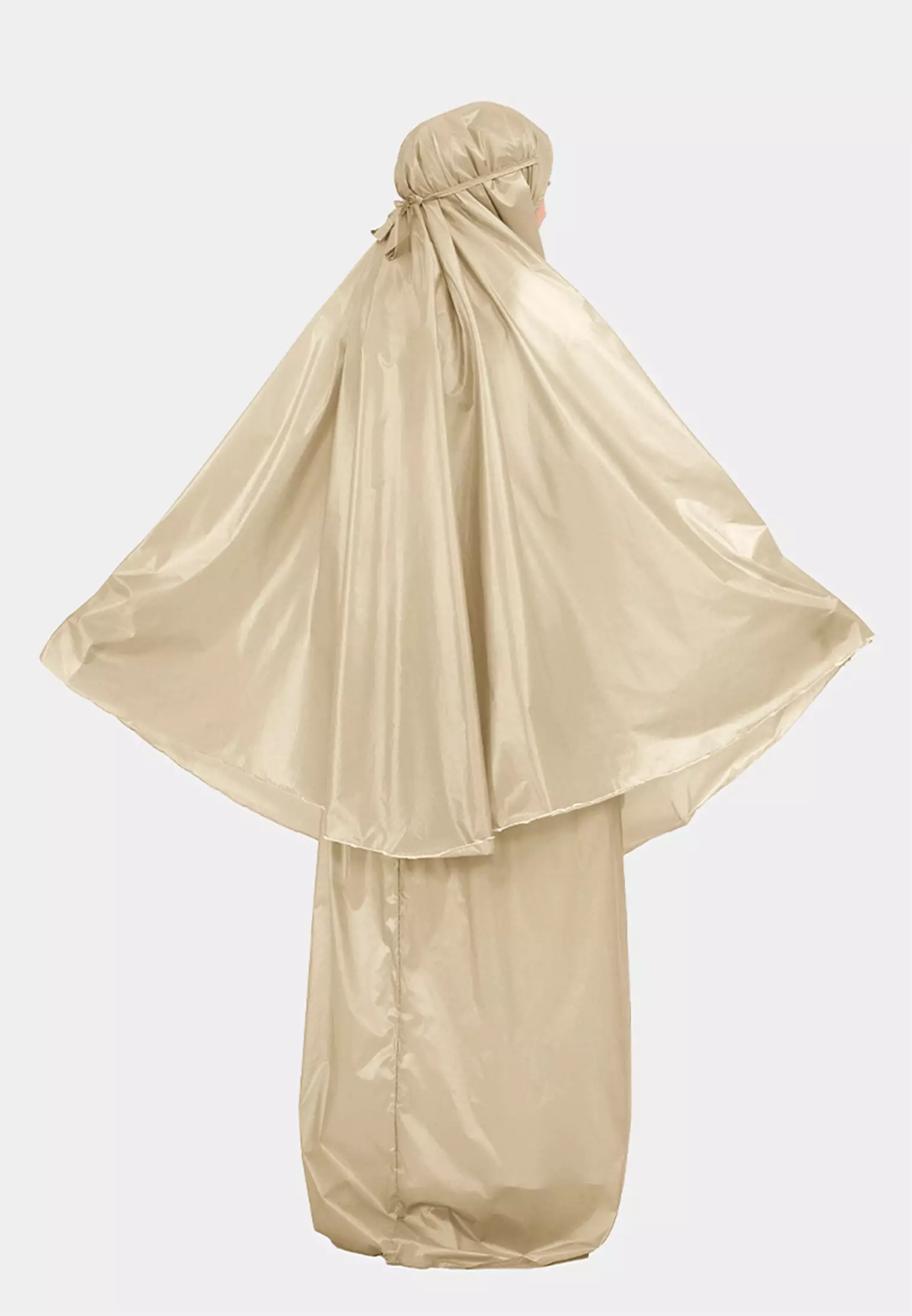 Zelena - Zalina Basic Prayer Set | Mukena Traveling Polos 2in1 - Sienna Cream