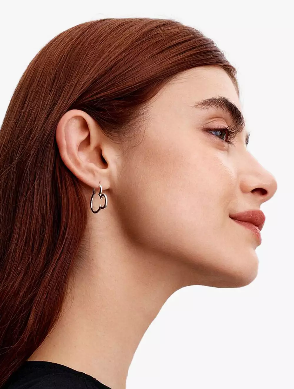 Jual PANDORA Disney Mickey silhouette sterling silver hoop