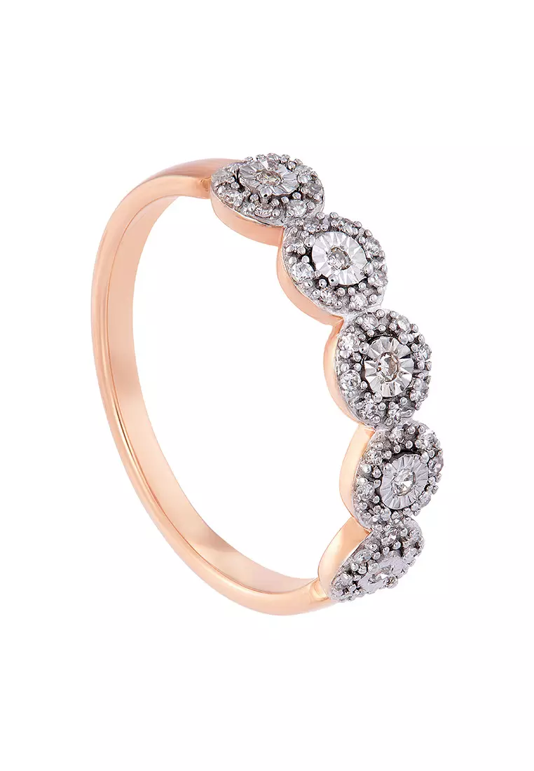 HABIB Diamond Ring in 375/9K Rose Gold 25029