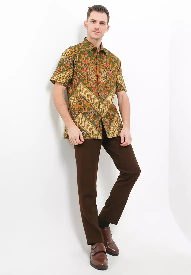 Kemeja Batik Printing Lengan Pendek Lar Kencono