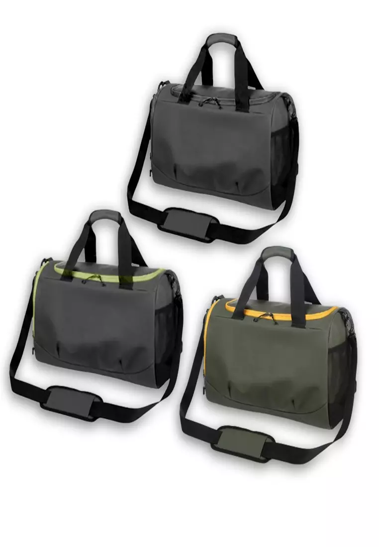 Waterproof Duffel Bag With Shoe Compartment 51x29x25 – Black/Green