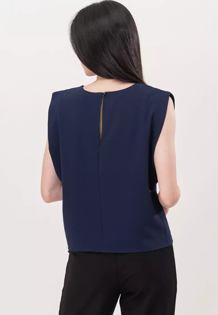 宽松版型无袖衬衫上衣