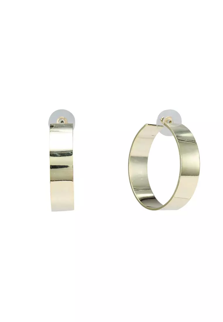 Gold stainless hotsell steel hoop earrings