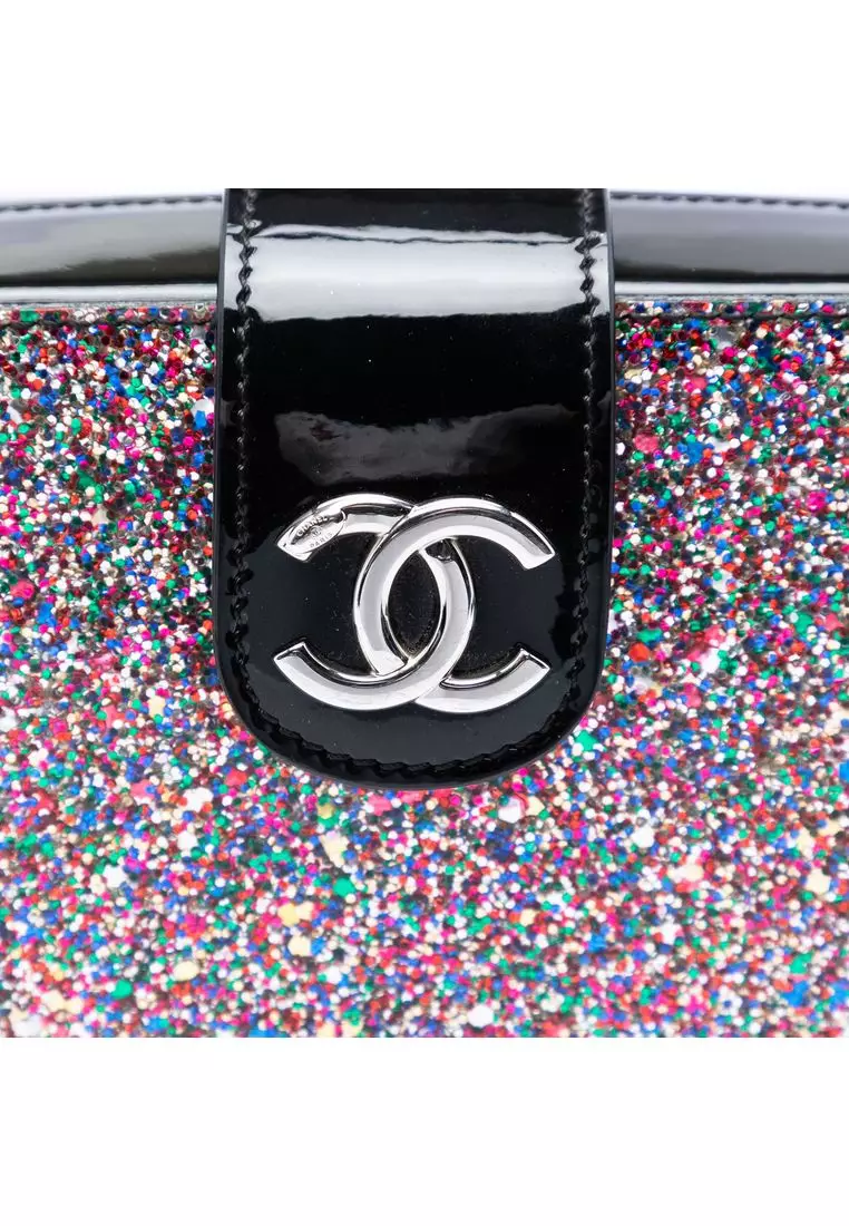 Pre-Loved Chanel Glitter Patent Evening On The Moon Camera Case