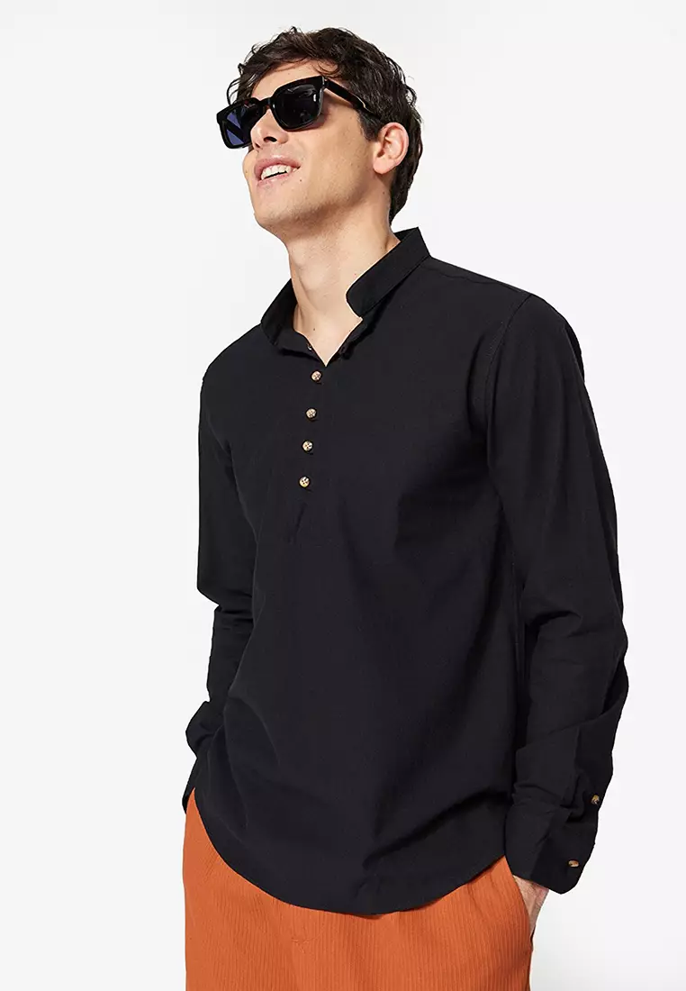 Trendyol Slim Fit Woven Shirt 2024 Buy Trendyol Online ZALORA Hong Kong