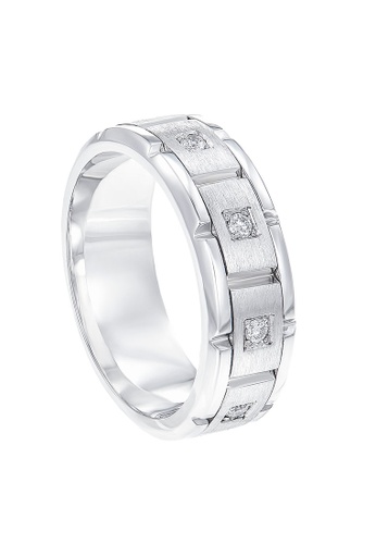 HABIB silver HABIB Adha Diamond Silver Palladium Men's Ring DB0FCACF0C3739GS_1