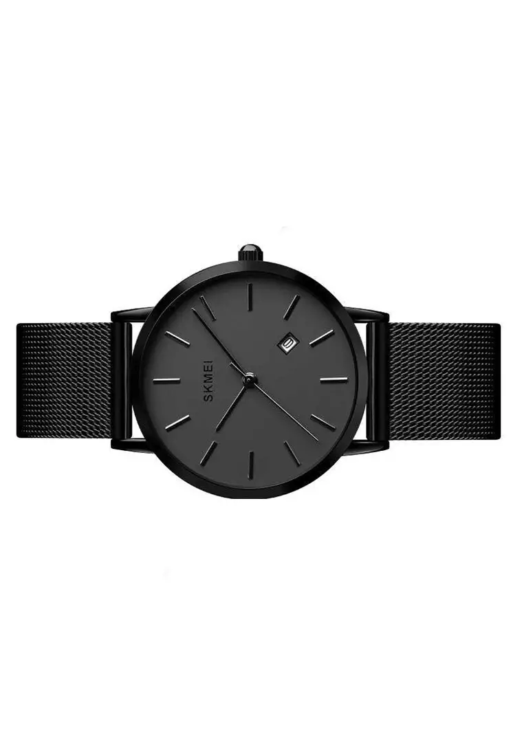 Jam Tangan Casual Analog Pria Strap Tali Material Stainless Steel QP08 ORIGINAL