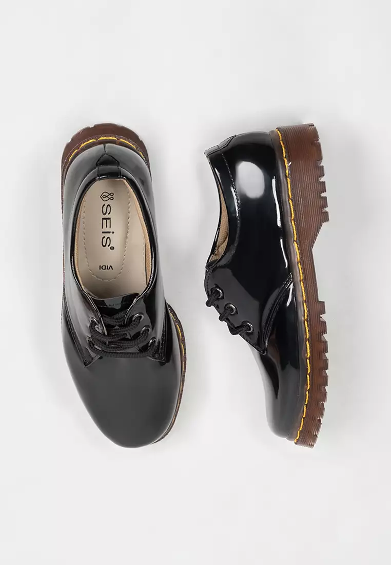 Seis Vidi Sepatu Docmart Wanita Series-BLACK