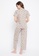 Clovia grey Clovia Print Me Pretty Button Me Up Shirt & Pyjama Set in Grey - 100% Cotton EA90CAA6619476GS_5