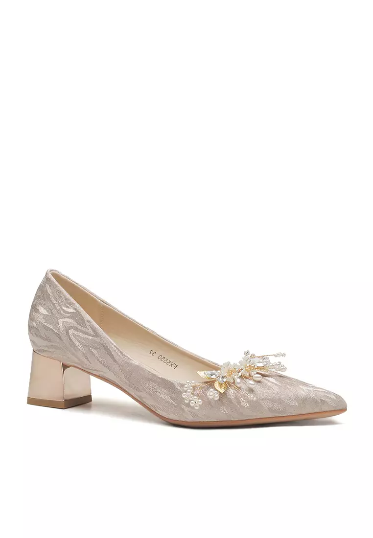 5CM Elegant Buckle Chunky Heel Shoes IF550-3