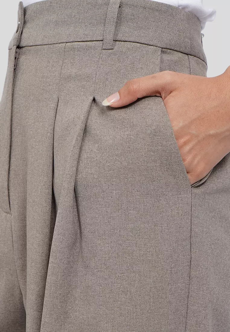 Pleated Wide Leg Trouser