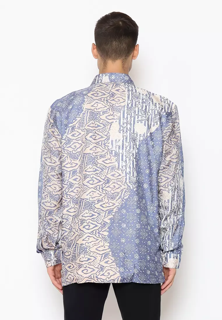 Rinjanie Batik - Kemeja Pria Cap 1 - Batik Pastel Viscose Premium