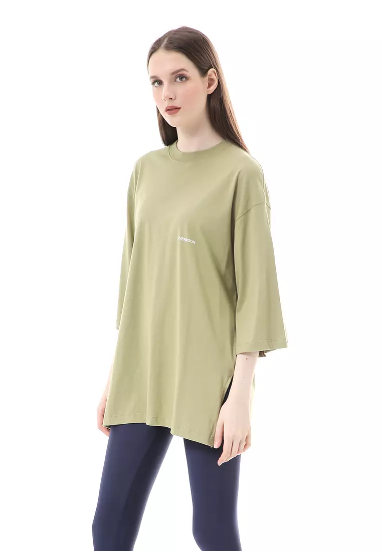 Wina Kaos Atasan Wanita Polos Basic Oversize - Sage Green