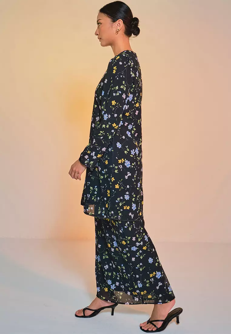 Bulanara Blouse & Skirt - Black Spring