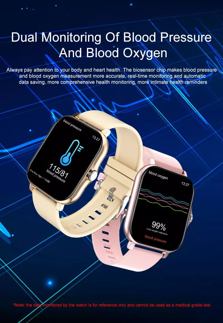 SmartWatch Wanita Y13 Fitness Trackers Bluetooth Call Anti Air Layar Terang 1.69'' Jam Pintar pink