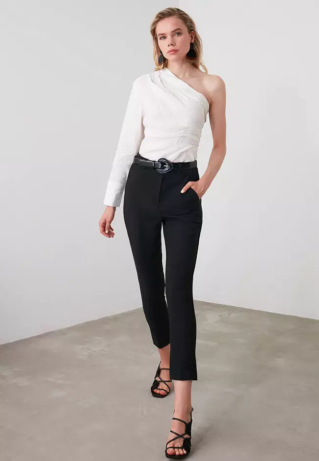 High waisted sales cigarette trousers