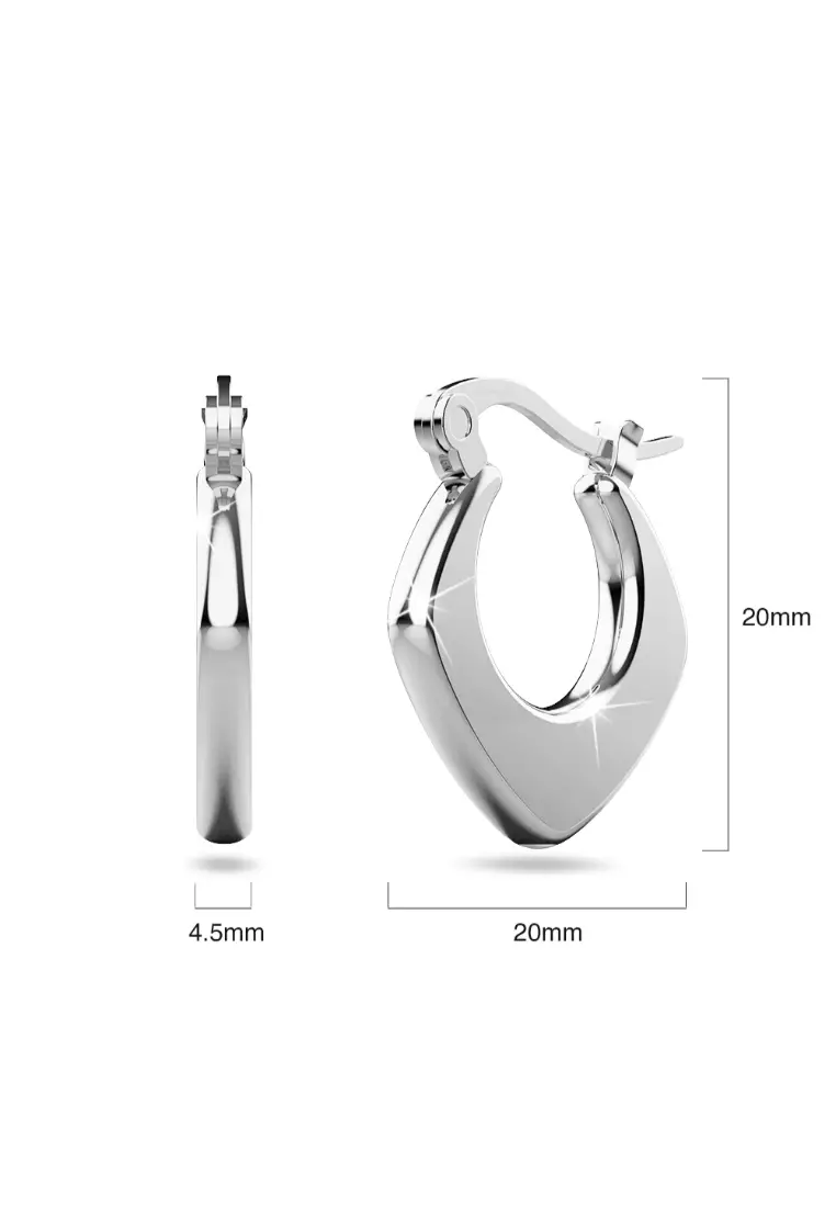 Sylvia White Gold Hoop Earrings