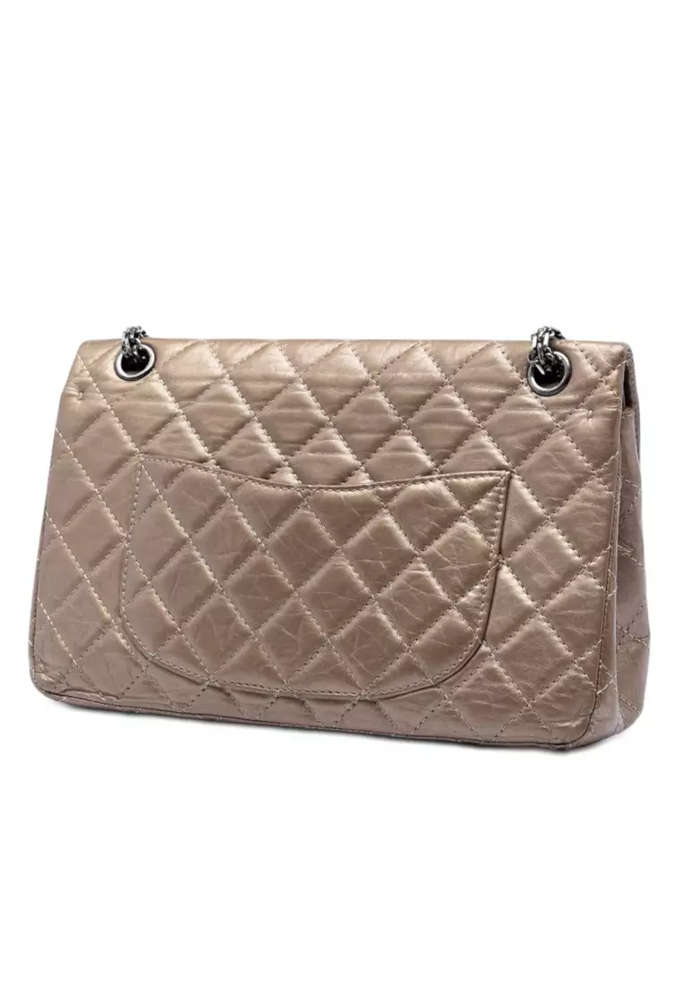 Pre-Loved Chanel Quilted Metallic Aged Calfskin Reissue 2.55 Double Flap 226