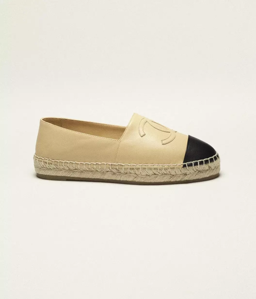 Espadrilles Lambskin Beige & Black Size 39