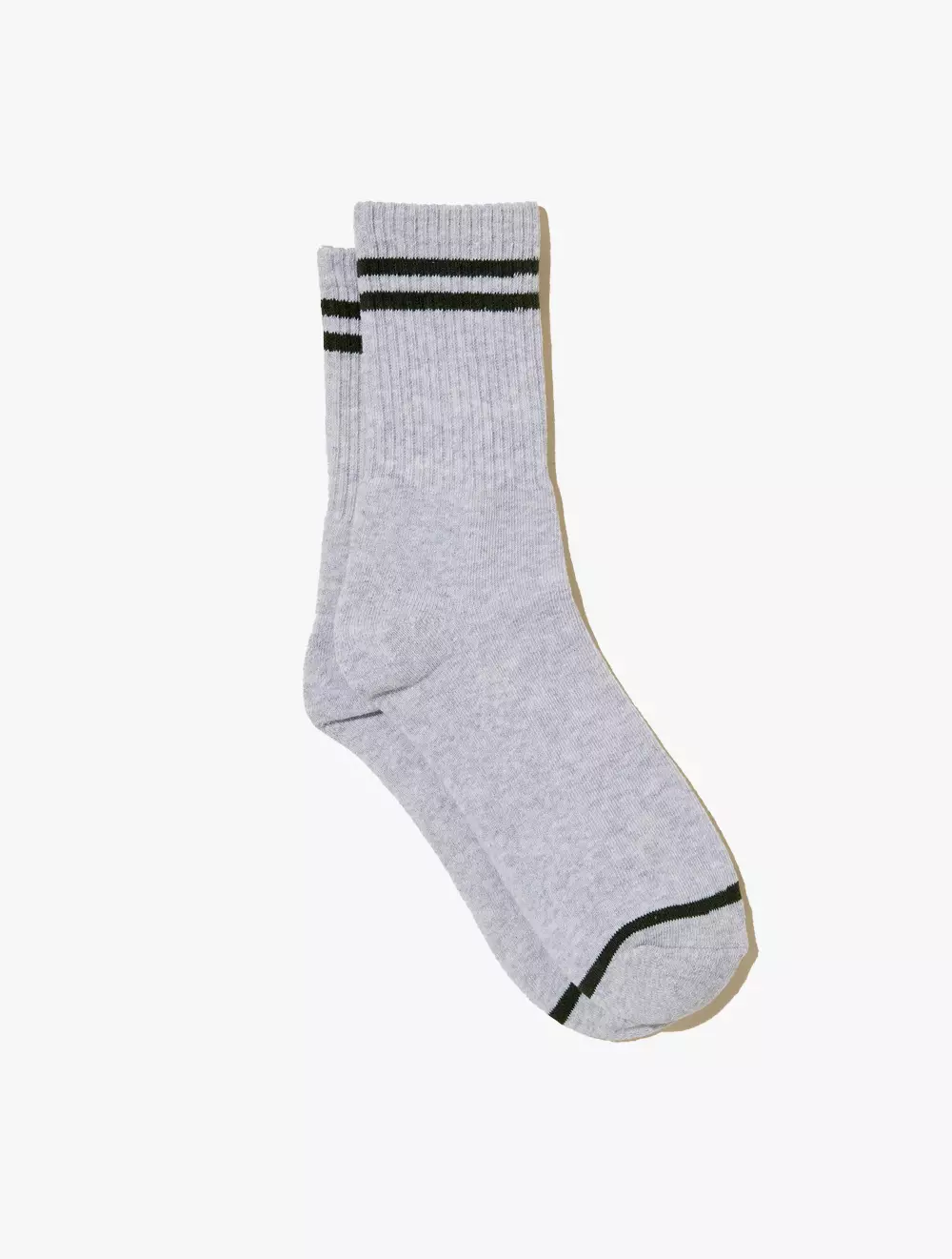 Jual Rubi Rubi - Pakaian Wanita - Club House Crew Sock - Grey Marle/Green  Stripe Original 2024